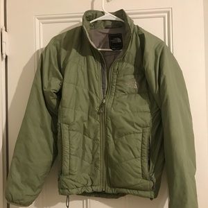 North Face Emerald Green Light Puff Coat